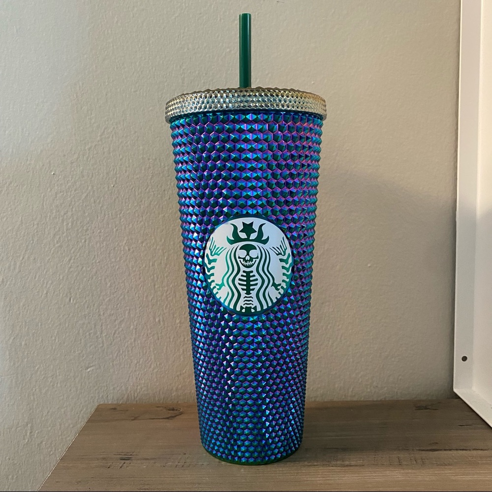 Oil Slick Studded Tumbler Halloween Mermaid decal